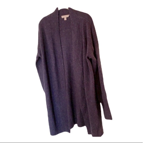 Chelsea28 Wool Alpaca Open Front Long Line Cardigan Oversized Blue Sz Small NWOT - Picture 8 of 12
